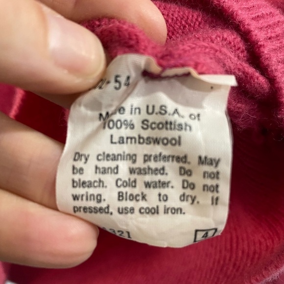 Thane 100% 2-Ply Scottish Lambs Wool Sweater V-Neck Long Sleeve Men's Size XL - Picture 6 of 6